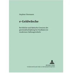 'e-Geldwäsche', Fachbücher von Stephan Barton, Stephan Niermann