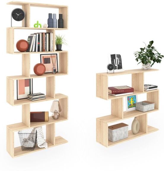 duehome Pack estantería de diseño modular Zoe - Roble Canadian