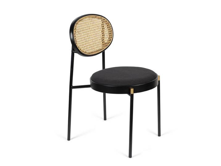 Esszimmerstuhl Soren 2er-Set – aus Gurtband - Schwarz - Andere - Luxusbetten24