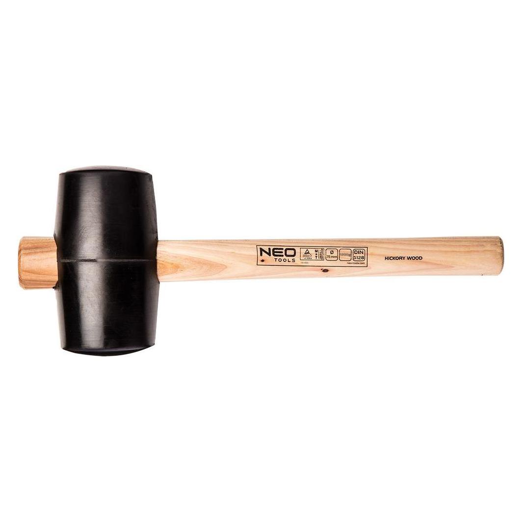 Neo Gummihammer mit Holzstiel 1,2kg 380 mm (25-054) (1200 g) (TOP-25-054)