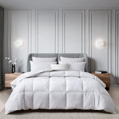 Martha Stewart Tencel White Goose Feather and Down Fiber Comforter