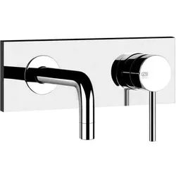 Gessi, Duscharmatur + Badewannenarmatur, Emporio Via Tortona Fertigmontageset Einhebelmischer Waschtisch, fester Auslauf (immer links)