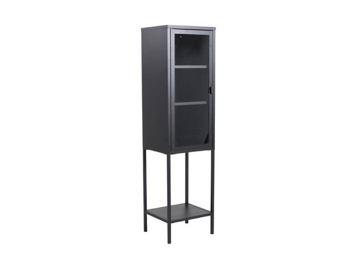 Design Vitrinenschrank „Misha“ 1-türig Schwarz VE DESIGN