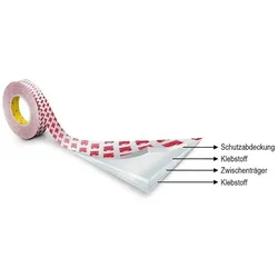 3M(TM) Doppelseitiges Klebeband, 50 Meter, Breite / Stärke 10 x 0,2mm D-930346
