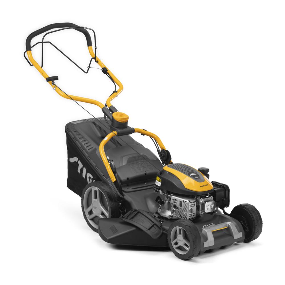 Benzin-Rasenmäher Combi 748 S | 4-in-1 Schnttsystem | Fange, Mulchen-, Heck- und Seitenauswurf | Radantrieb | 46 cm Schnittbreite