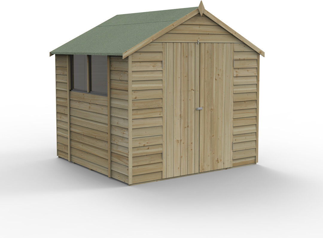 Forest Garden 7 ft. W x 7 ft. D Solid Wood Garden Shed Natural 231.8cm W X 213.4cm D X 213.4cm H