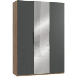 Drehtürenschrank Level 36A mit Spiegel ca.150cm Graphitfarben