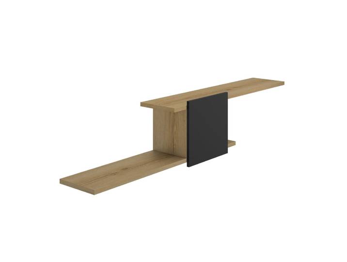 Etagere murale noir mat effet bois