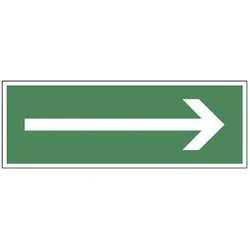 LimarLite Rettungszeichen Zusatzschild »Fluchtweg Richtungspfeil« 29,7 x 10,5 cm Folie (0,, 29.7x10.5 cm
