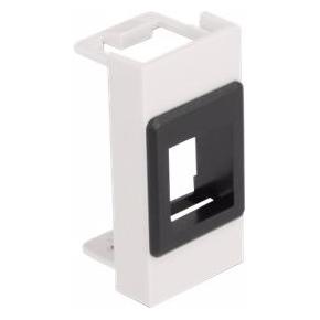 Delock Easy 45 Modul Keystone Halterung 22,5 x 45 mm, weiss / schwarz (Keystone Modul, Wandhalterung) (81354)