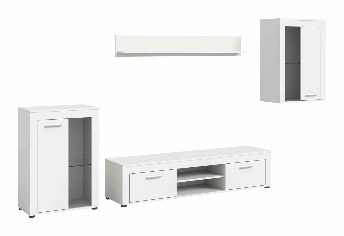 Furnilux Jam woonkamercombinatie wit melamine B/D/H: 169 x 35 x 310 cm