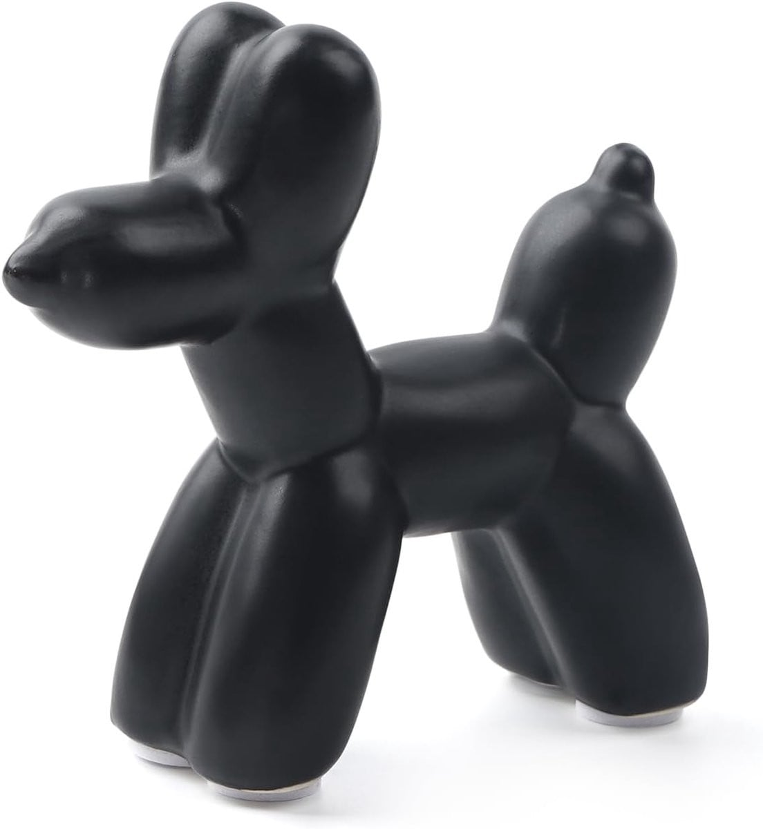 Modern Keramisch Ballonhond Decoratiebeeldje - Zwart - Hoogte: 10,5 cm