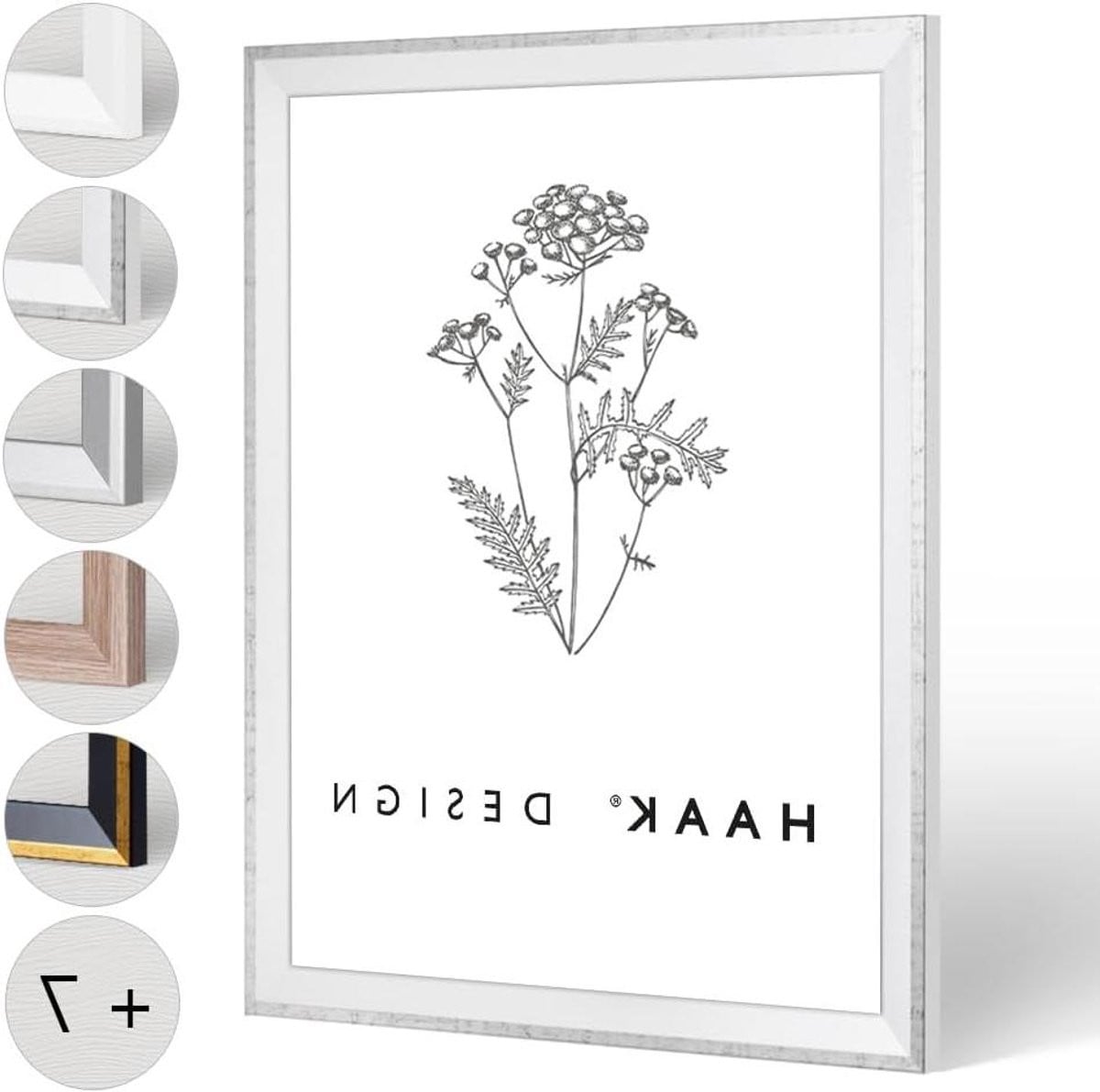 Fotolijst smal elegant kader muurdecoratie wit grijs antiek B: 33 cm, H: 95 cm