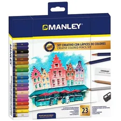 Manley, Malstifte, Zeichenset 23 Stücke Bunt (23x)
