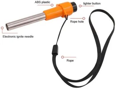 Inspire Daily Merch Compact Outdoor Electric Lighter For Camping & BBQ Stainless Steel Piezo Igniter 1pc