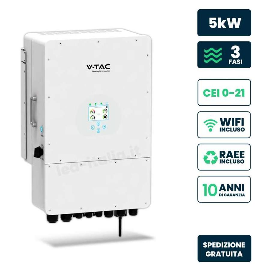 V-Tac SUN5KSG04LP3EU DreiphasenHybridPhotovoltaikWechselrichter 5 kW (11743)