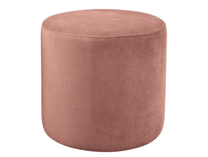 Polsterhocker Moulton 45 x 46cm Pink/Altrosa Samt Onoli: Altrosa