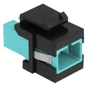 Delock Keystone Modul SC Simplex Buchse zu SC Simplex Buchse aqua / schwarz (Keystone Modul) (86814)