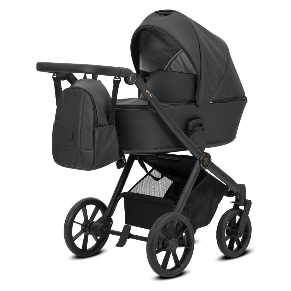 Kunert BRAV DUO 2in1 Doppelkinderwagen in Graphit mit Gel-Rädern und schwarzem Rahmen (65399375)