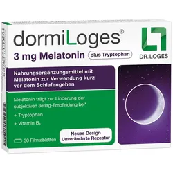 dormiLoges 3 mg Melatonin plus Tryptophan 30 St Filmtabletten