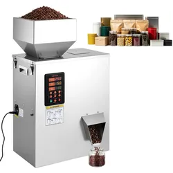 VEVOR Pulverabfüllmaschine Partikelspender Pulverfüller Automatisch 10-500g, Intelligentes Wiegen & Abfüllen, Edelstahlkonstruktion, Hohe Genauigkeit, Ideal für Nüsse Samen Tee Kaffeebohnen Gewürze Mehl