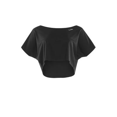 Oversize-Shirt WINSHAPE "DT104", Damen, Gr. XXL, schwarz, 80% Polyester, 20% Elasthan, U-Boot-Ausschnitt, Shirts Oversize Shirt T-Shirt, Functional
