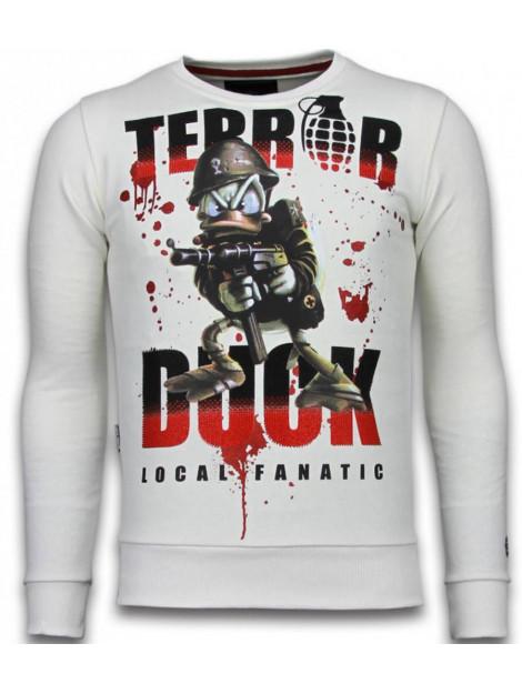 Local Fanatic Terror duck rhinestone sweater
