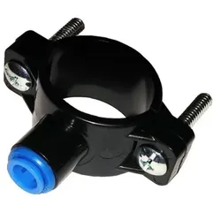 Wasserablaufclip 1/4 Zoll mit Schnellkupplung QuickConnect, Universal Abwasser Abfluss-Rohrschelle, Klammer für Osmoseanlage