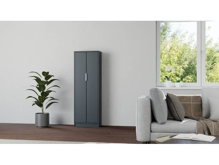 Regalschrank mit Flügeltür Premium Dekore Schwarz