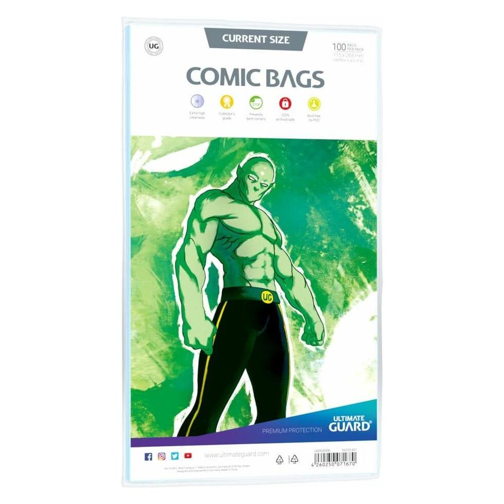 Ultimate Guard Comic Bags Current Size (100) (UGD020008)