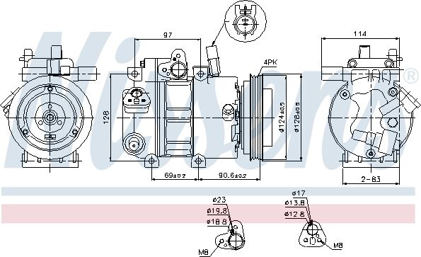 Nissens Kompressor, Klimaanlage 89296 Für Hyundai Kia
