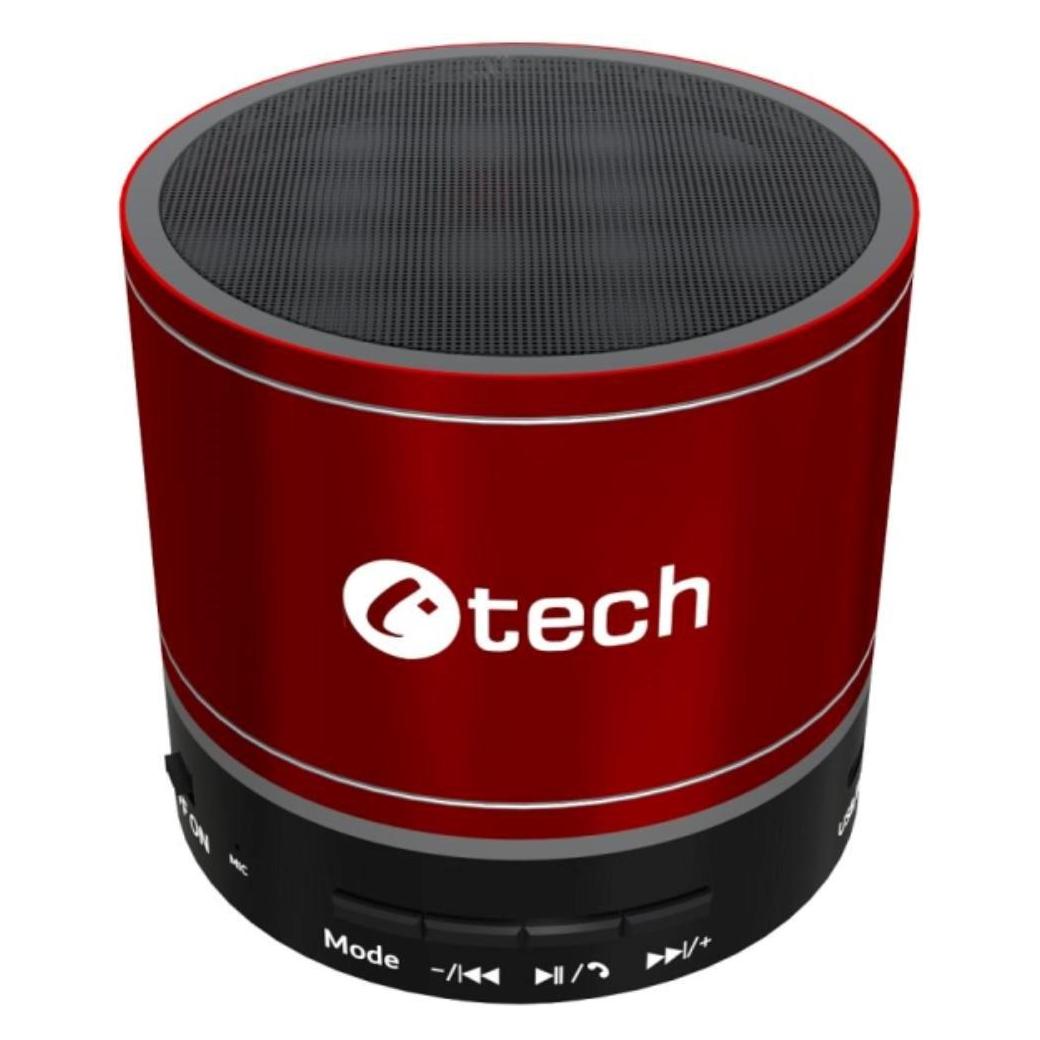 C-Tech SPK-08R rot / Tragbarer Lautsprecher / 3 W / BT 5.0 (3 h) (8595729901636)