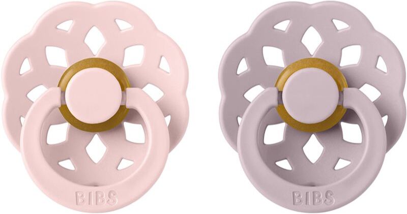 BIBS Boheme Natural Rubber Size 1: 0+ months tétine Blossom / Dusky Lilac 2 pcs