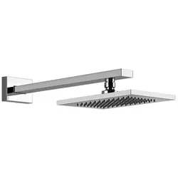 Gessi Rettangolo Antikalk-Kopfbrause 216x140 mm, mit Gelenk und Wandarm, 1/2 Anschluss, 20148299, Farbe: Schwarz XL