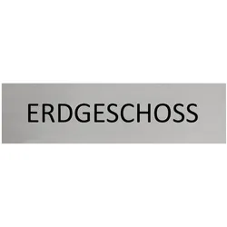CombiCraft Aluminium Türschild Erdgeschoss 165x45mm mit 3M-Tape