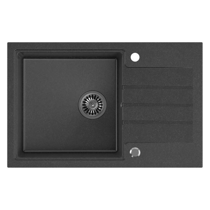 Steiner Peter 111 sink with drain 78 x 50 cm black (HCQP7850CZK) (Unterbauspüle, 50 cm, 78 cm) (HCQP7850CZK)