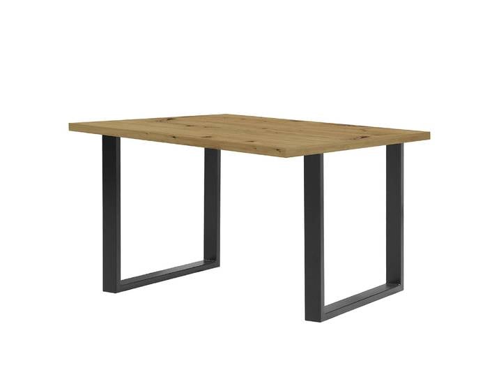 Esstisch Alton 140cm Braun/Eiche Artisan Dekor Schwarz