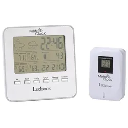 Lexibook MeteoClock Wetterstation Silber, Wetterstation, Silber