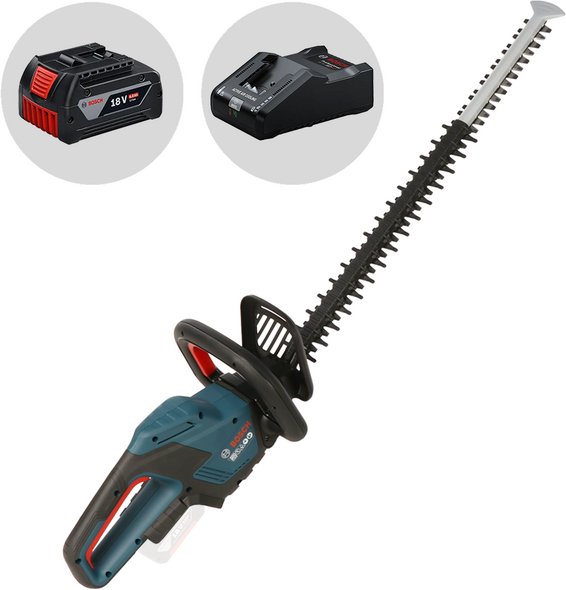 Bosch Professional GHE 18V-50 - Tagliasiepi a batteria 18V/4Ah - Lama da 50 cm