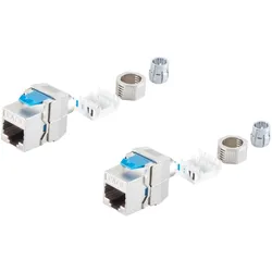 Shiverpeaks -BASIC-S--Netzwerk-RJ45 cat. 8.1 feldkonfektionierbarer Keystone Metall--VE2 (Keystone Modul), Zubehör Netzwerk