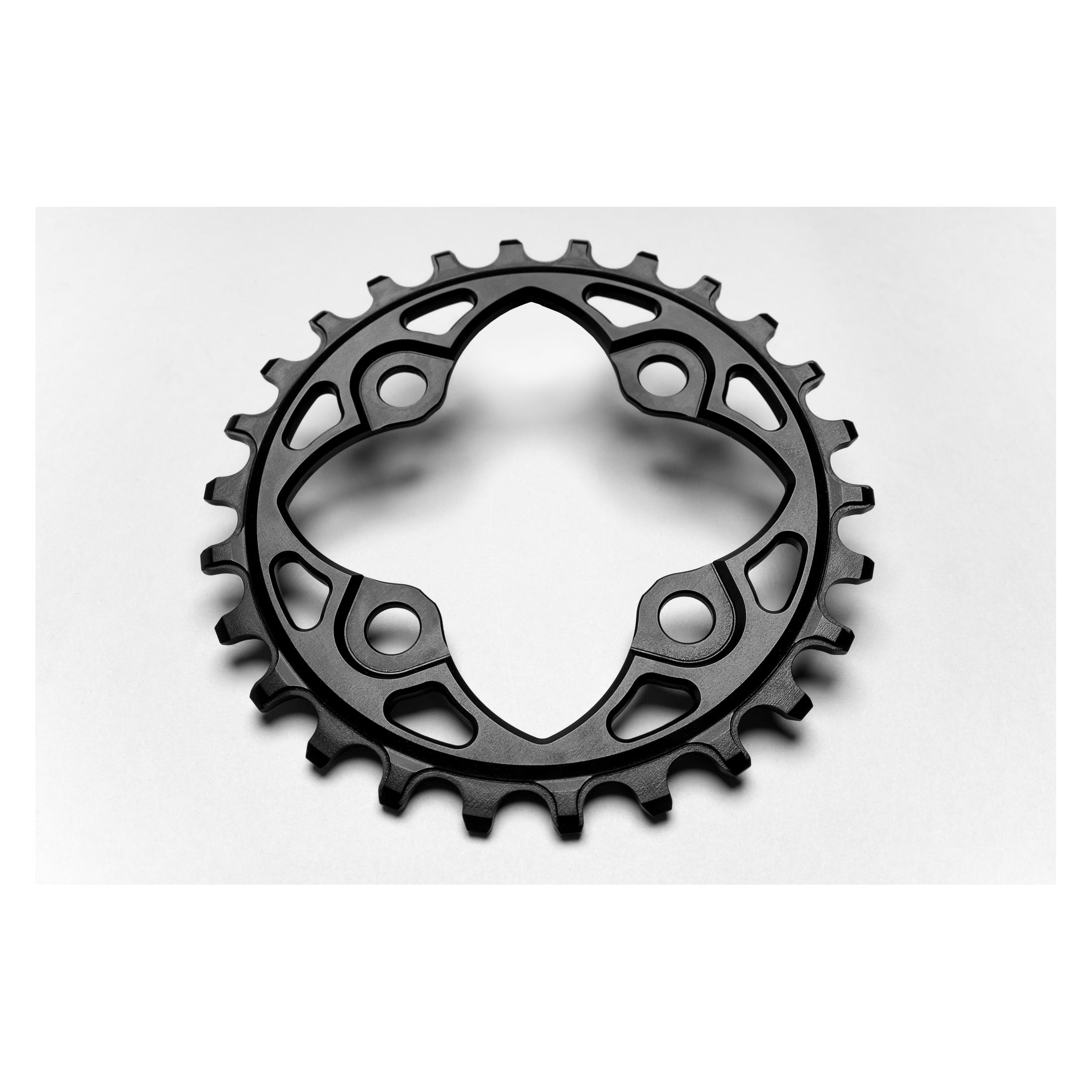 AbsoluteBlack aBLACK MTB Round 104/64 BCD chainring N/W BLACK SCHWARZ (28) (SH28BK)