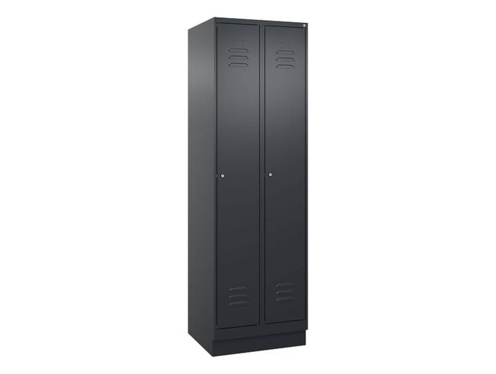 C+P Classic PLUS storage locker, Anthracite, with key, New Robust - ideal for offices and reception areas