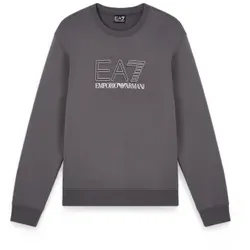 EA7 für Herren. 7M001322_AF10377 Sweatshirt Sichtbarkeit M grau (L), Lässig, Sportlich, Baumwolle, Sportbekleidung, Multisport, Kurzarm
