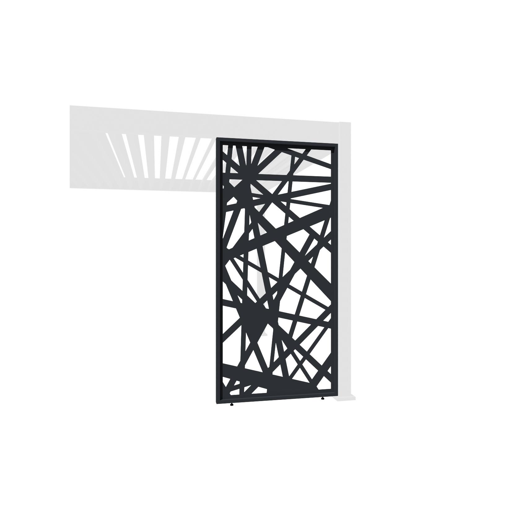 Weide Dekorative Wand Für Pergola Aus Aluminium 3 Maße Grau1.13 Meter