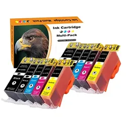 10 Patronen-Set Canon PGI-520, CLI-521 kompatibel Druckerpatronen Tinte alle Farben von D&C
