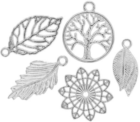 Anhänger "Boho", silber, 20–23 mm, 20 Stück