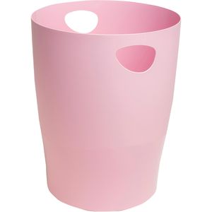 Exacompta Papierkorb 45371D, ECOBIN AutentiK, rosa, rund, aus Kunststoff, 15 Liter
