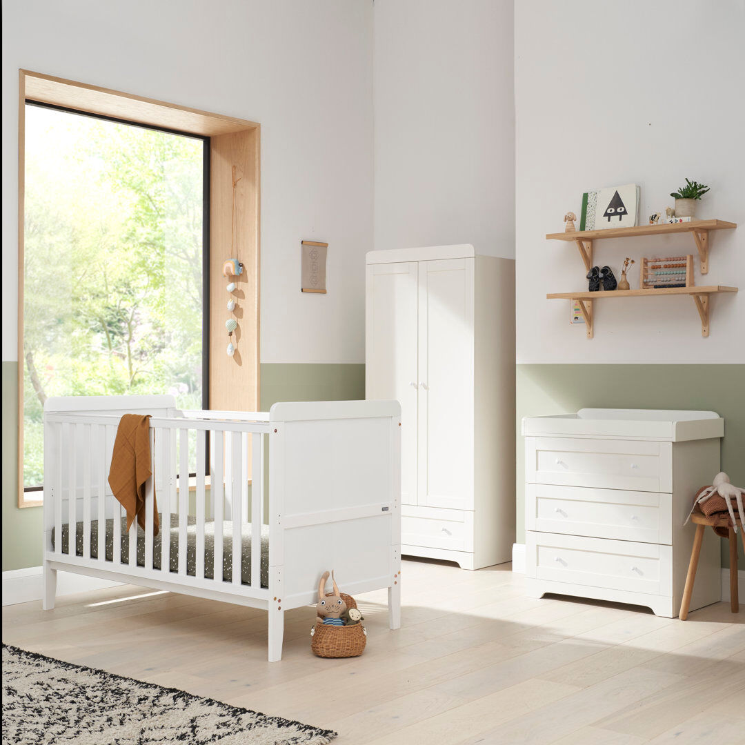 Tutti Bambini Rio 3-Piece Nursery Furniture Room Set White 70 x 140 cm