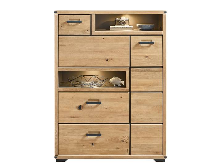 Beleuchtetes Highboard 105 x 143 x 38cm Braun