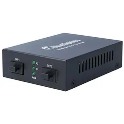BlueOptics 10G Ethernet Medienkonverter 2x SFP+ ohne Transceiver, Transceiver, Schwarz